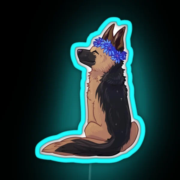 German Shepherd RGB Neon Sign