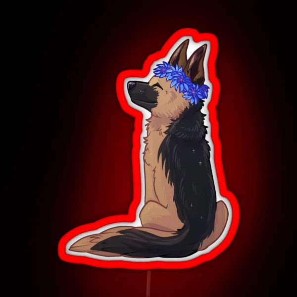 German Shepherd RGB Neon Sign