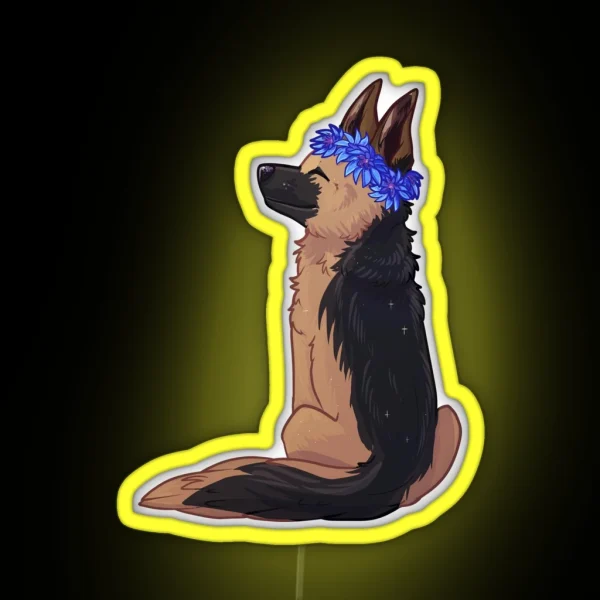 German Shepherd RGB Neon Sign