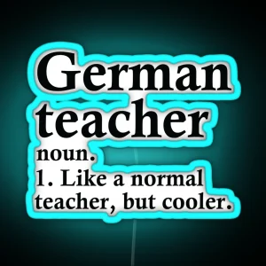 German Teacher Definition RGB Neon Sign