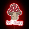 Colorful Mushroom Motif Neon Sign Featuring Fabled Fly Agaric Accents.