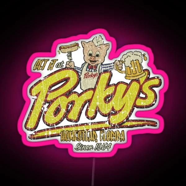Get It At Porky S 1954 RGB Neon Sign