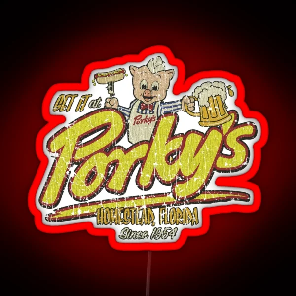 Get It At Porky S 1954 RGB Neon Sign