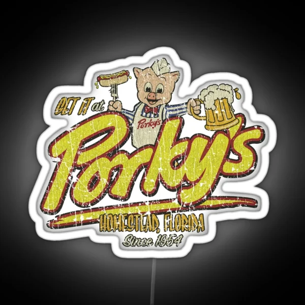 Get It At Porky S 1954 RGB Neon Sign