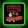 Vibrant full-color spooky theme neon wall decor accent lighting sign.