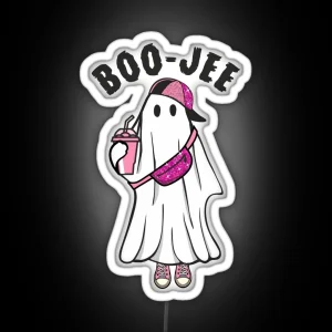 Ghost Boo Jee Halloween Costume For Pink Colour Lover RGB Neon Sign