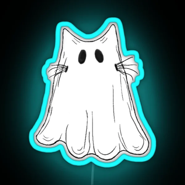Ghost Cat RGB Neon Sign
