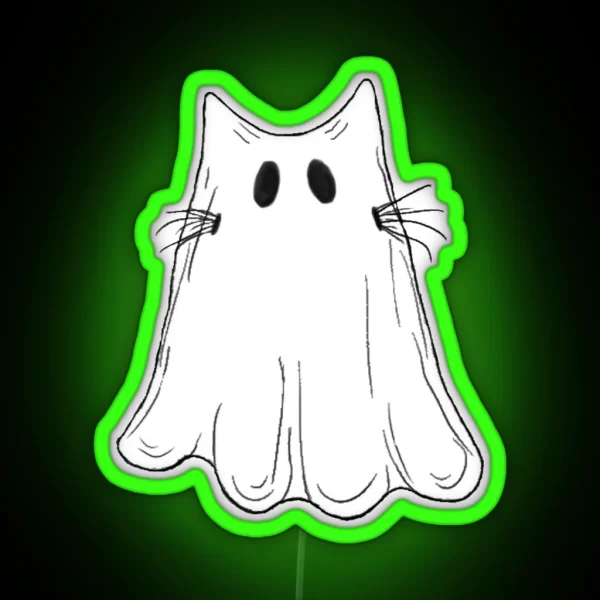 Ghost Cat RGB Neon Sign