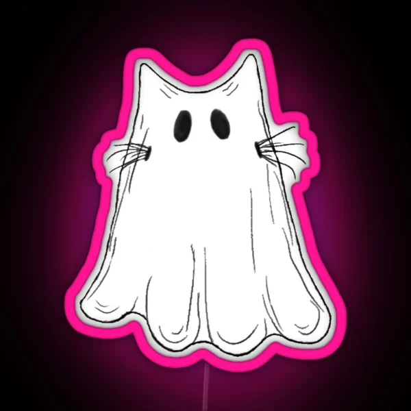 Ghost Cat RGB Neon Sign