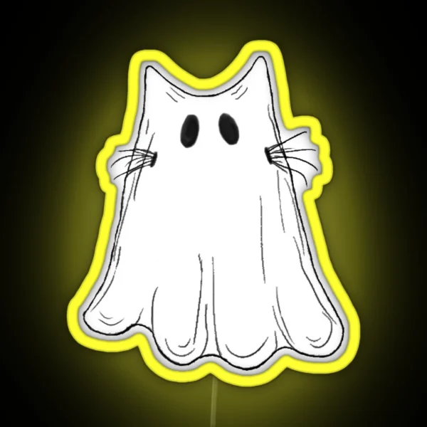 Ghost Cat RGB Neon Sign