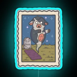 Ghost Cow RGB Neon Sign