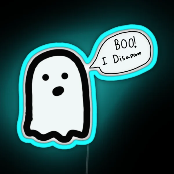 Ghost Disapprove RGB Neon Sign