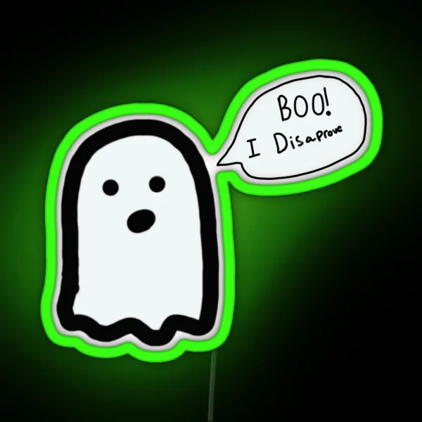 Ghost Disapprove RGB Neon Sign