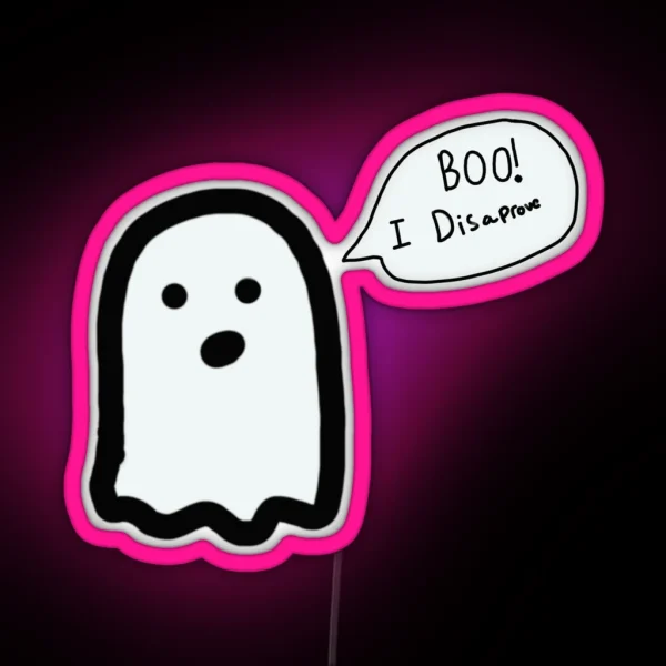 Ghost Disapprove RGB Neon Sign