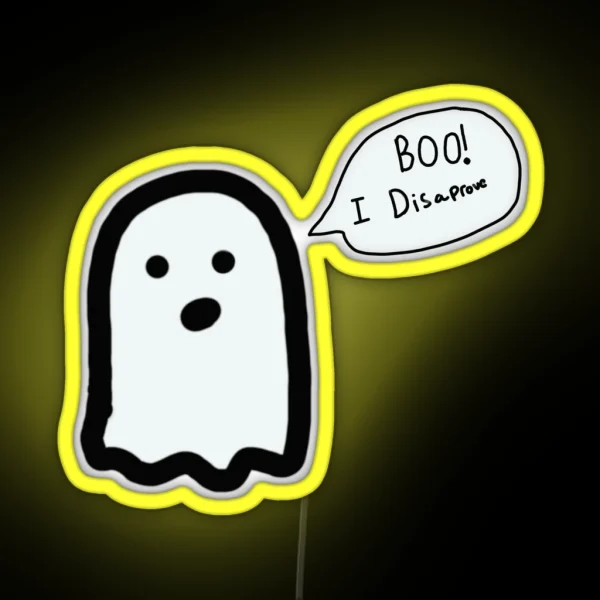 Ghost Disapprove RGB Neon Sign
