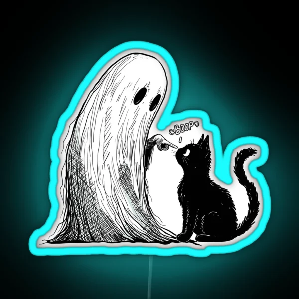 Ghost Doing A Boop RGB Neon Sign