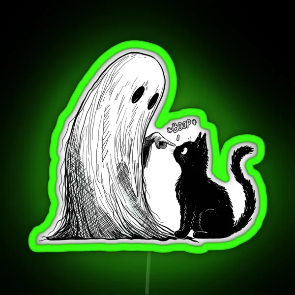 Ghost Doing A Boop RGB Neon Sign