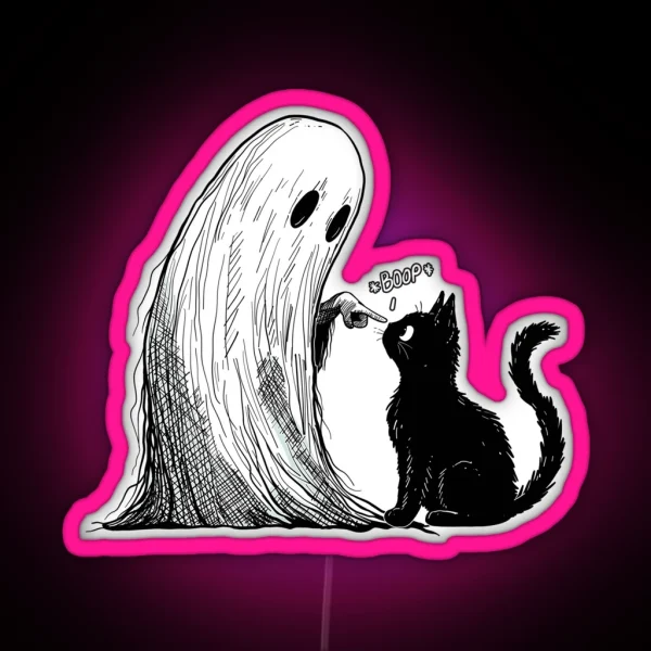 Ghost Doing A Boop RGB Neon Sign
