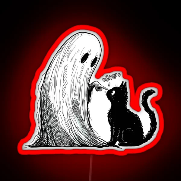 Ghost Doing A Boop RGB Neon Sign