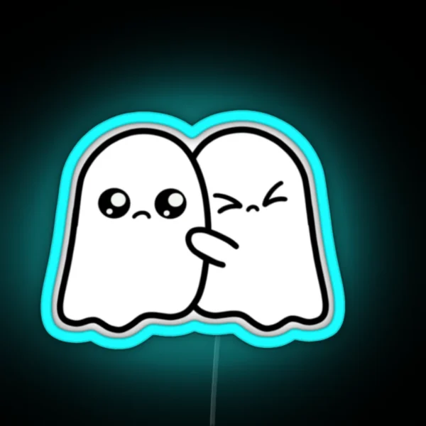 Ghost Hugs RGB Neon Sign