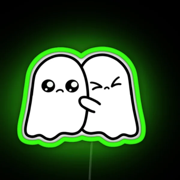 Ghost Hugs RGB Neon Sign