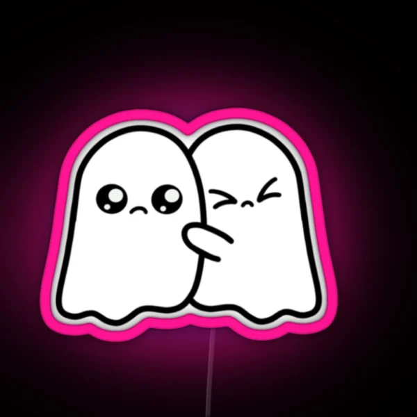 Ghost Hugs RGB Neon Sign