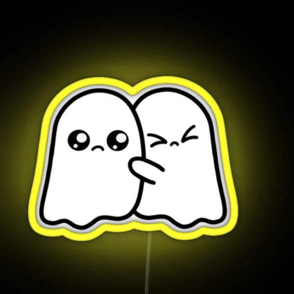 Ghost Hugs RGB Neon Sign