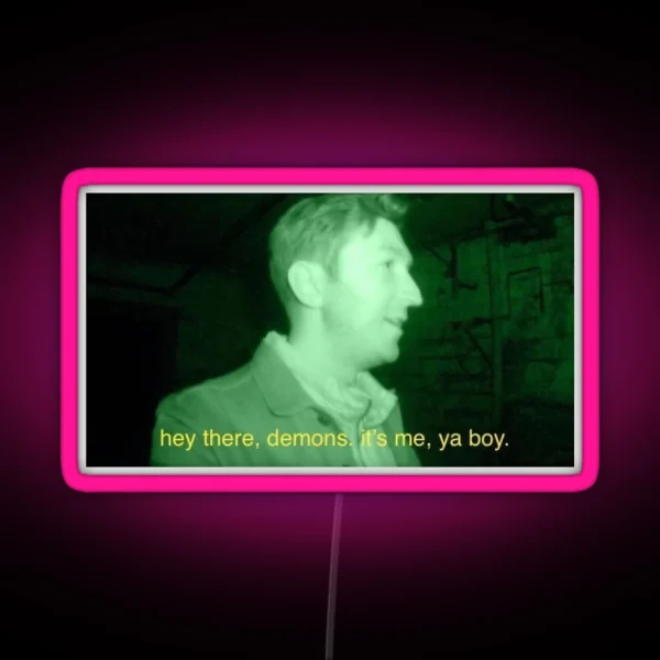 Ghost Hunting Meme RGB Neon Sign