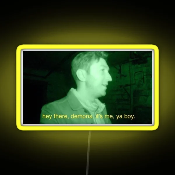 Ghost Hunting Meme RGB Neon Sign