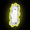 Eye-catching Ghost in Flowers LED Sign with Vibrant RGB Neon Lights