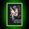 Neon Cyberpunk Art Deco Inspired Ghost in the Shell Wall Sign