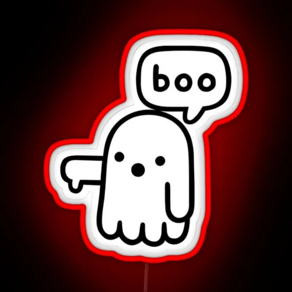 Ghost Of Disapproval Boo RGB Neon Sign