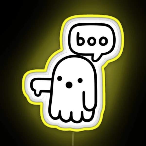 Ghost Of Disapproval Boo RGB Neon Sign