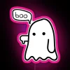 RGB neon ghost disapproval warning sign for home decor inspiration