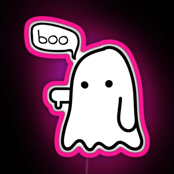 Ghost Of Disapproval RGB Neon Sign