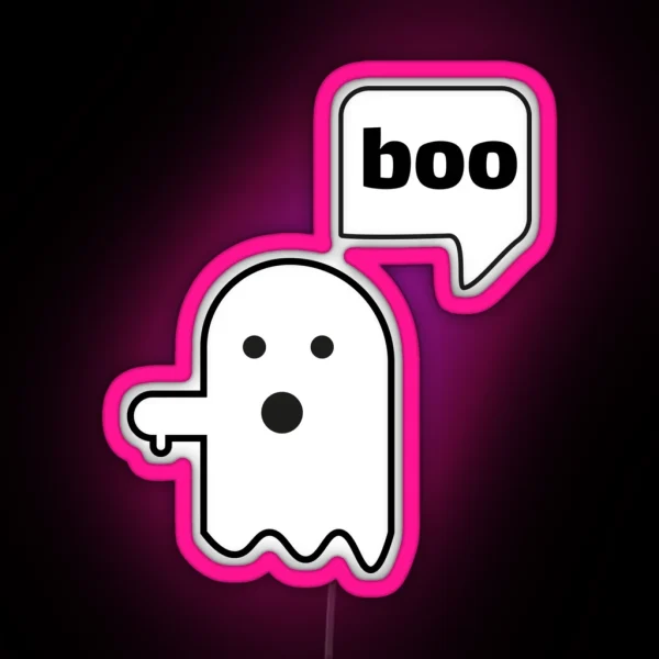 Ghost Of Disapproval RGB Neon Sign