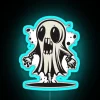 Add Retro Whimsy with This Vibrant Disapproval Ghost Neon Sign Artwork