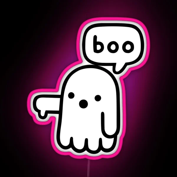 Ghost Of Disapproval RGB Neon Sign