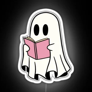 Ghost Reading A Book RGB Neon Sign