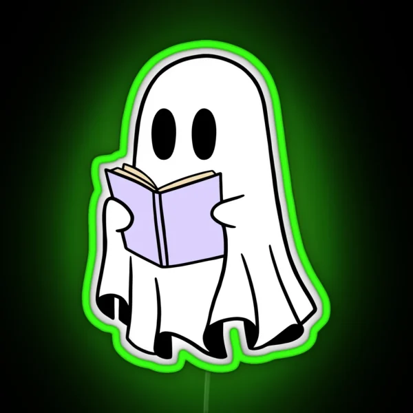 Ghost Reading RGB Neon Sign