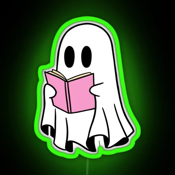 Ghost Reading RGB Neon Sign