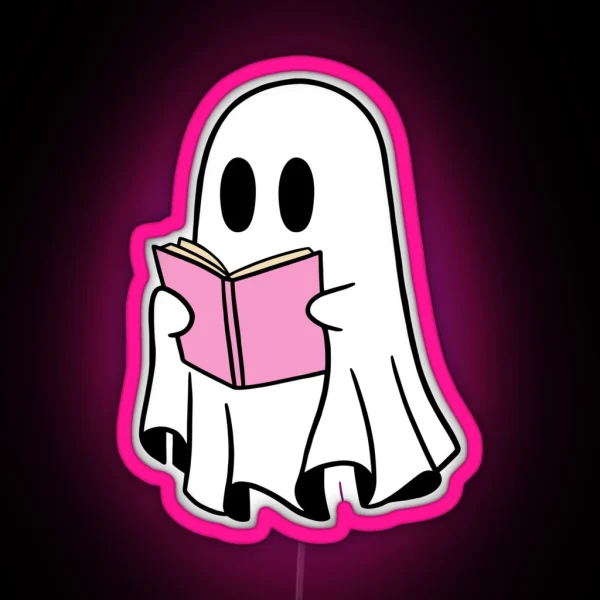 Ghost Reading RGB Neon Sign
