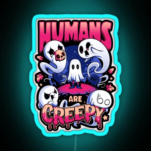 Ghost View Of Humanity Spooky Spirits RGB Neon Sign