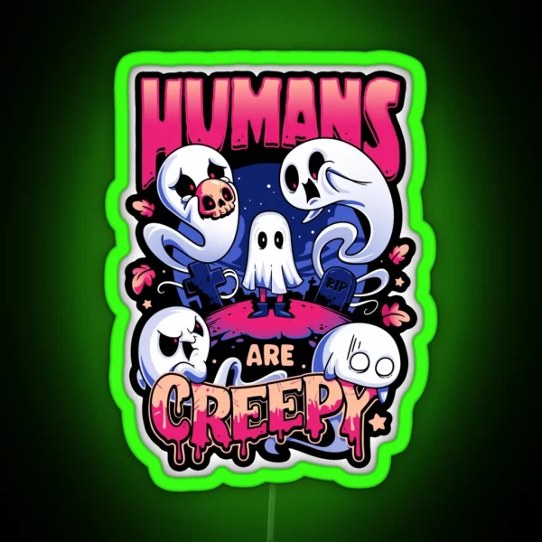 Ghost View Of Humanity Spooky Spirits RGB Neon Sign