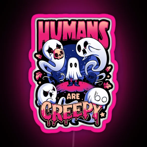 Ghost View Of Humanity Spooky Spirits RGB Neon Sign