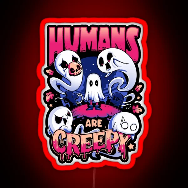 Ghost View Of Humanity Spooky Spirits RGB Neon Sign