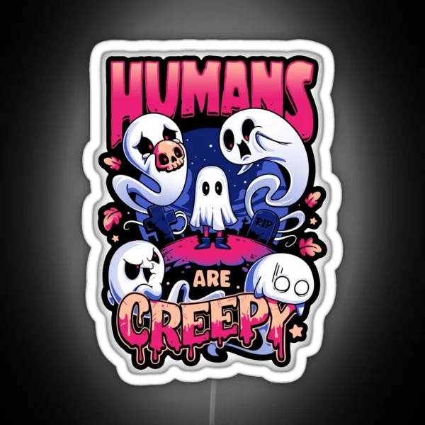 Ghost View Of Humanity Spooky Spirits RGB Neon Sign