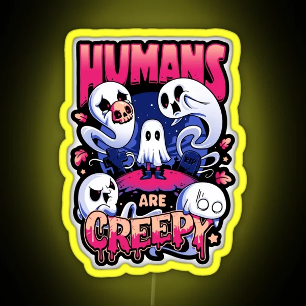 Ghost View Of Humanity Spooky Spirits RGB Neon Sign