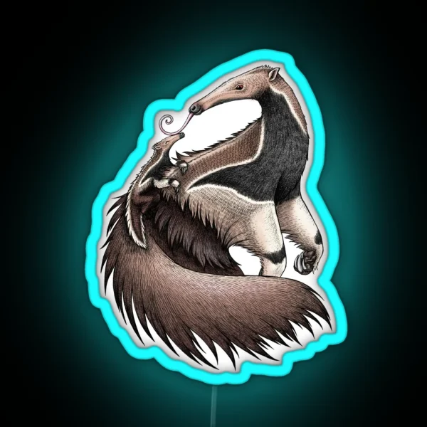 Giant Anteater RGB Neon Sign