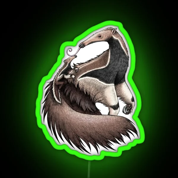 Giant Anteater RGB Neon Sign